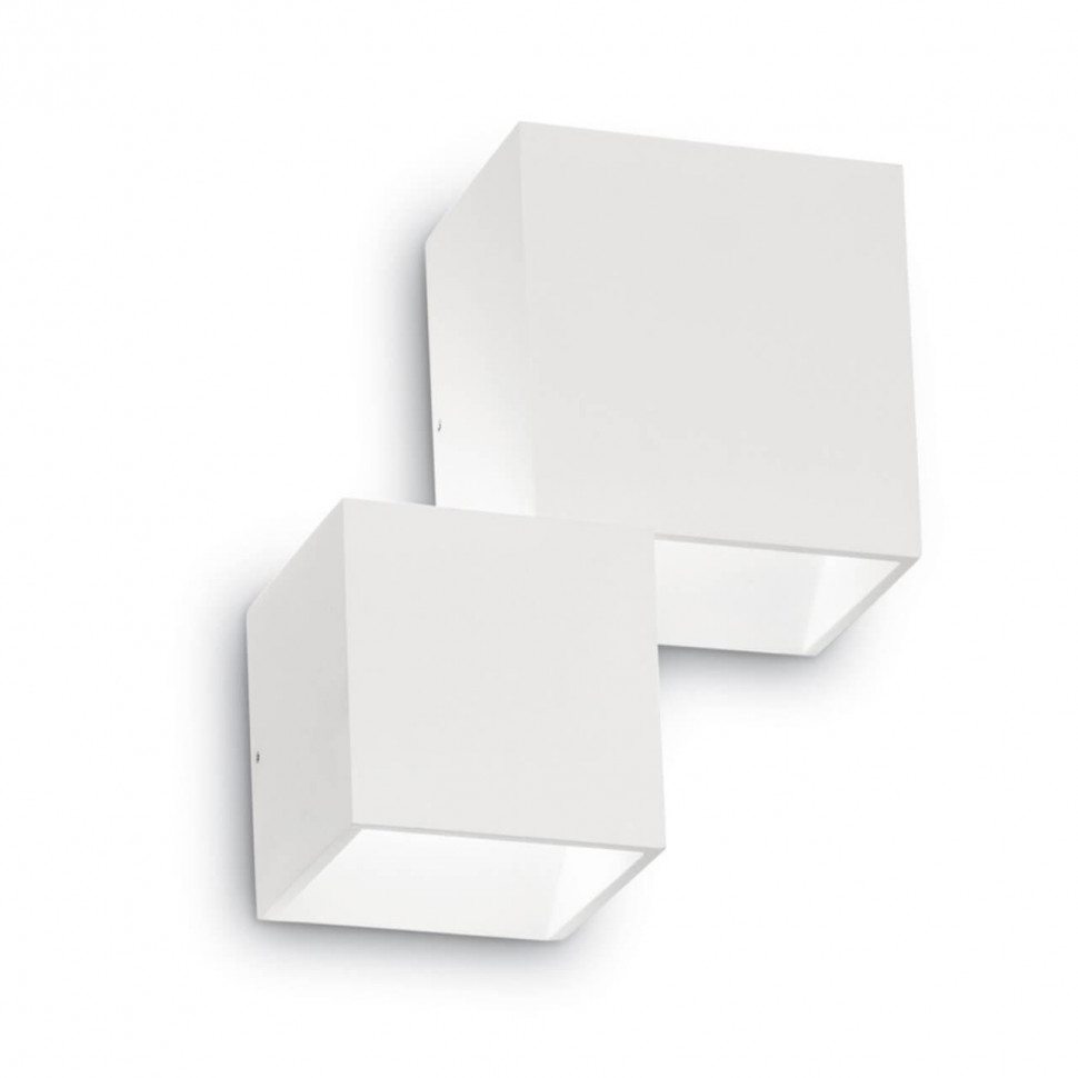 Уличный настенный светодиодный светильник Ideal Lux Rubik Ap2 Bianco 4000K 187358