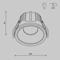Встраиваемый светильник Maytoni Alfa LED DL043-01-15W4K-D-RD-WB