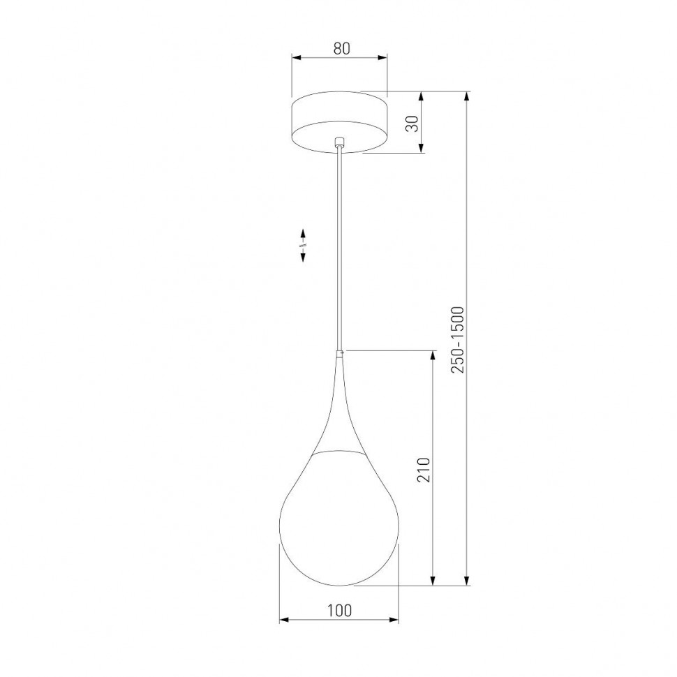 Подвесной светильник Eurosvet Adour 50256/1 LED дымчатый a063855