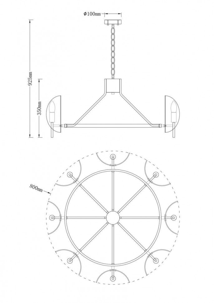 Подвесная люстра Moderli Ardis V7090-8P
