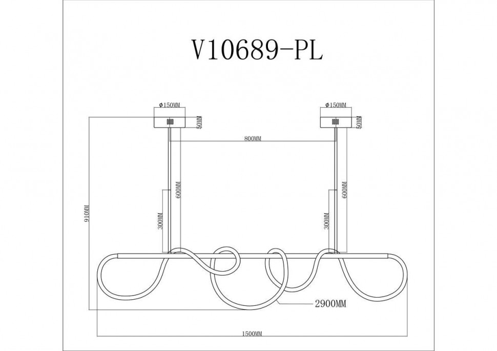 Подвесная люстра Moderli True V10689-PL