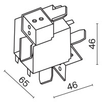 Коннектор угловой встраиваемый Maytoni Radity TRA084CT-12W