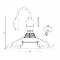 Встраиваемый светильник DesignLed DL-MJ-1003G-W 002963