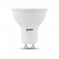 Лампа светодиодная Gauss GU10 9W 3000K матовая 101506109