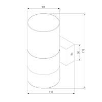 Настенный светильник Eurosvet Watford 40021/1 LED чёрный/прозрачный a062086