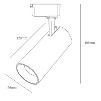 Трековый однофазный светильник ЭРА TR5-10 COB WH Б0049050