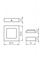 Потолочный светодиодный светильник Kanlux Kanti V2LED 12W-NW-SN 27212