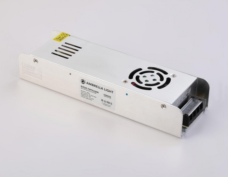 Блок питания с EMC для светодиодной ленты Ambrella Light Illumination 360Вт DC12В 30A IP20 GS8656