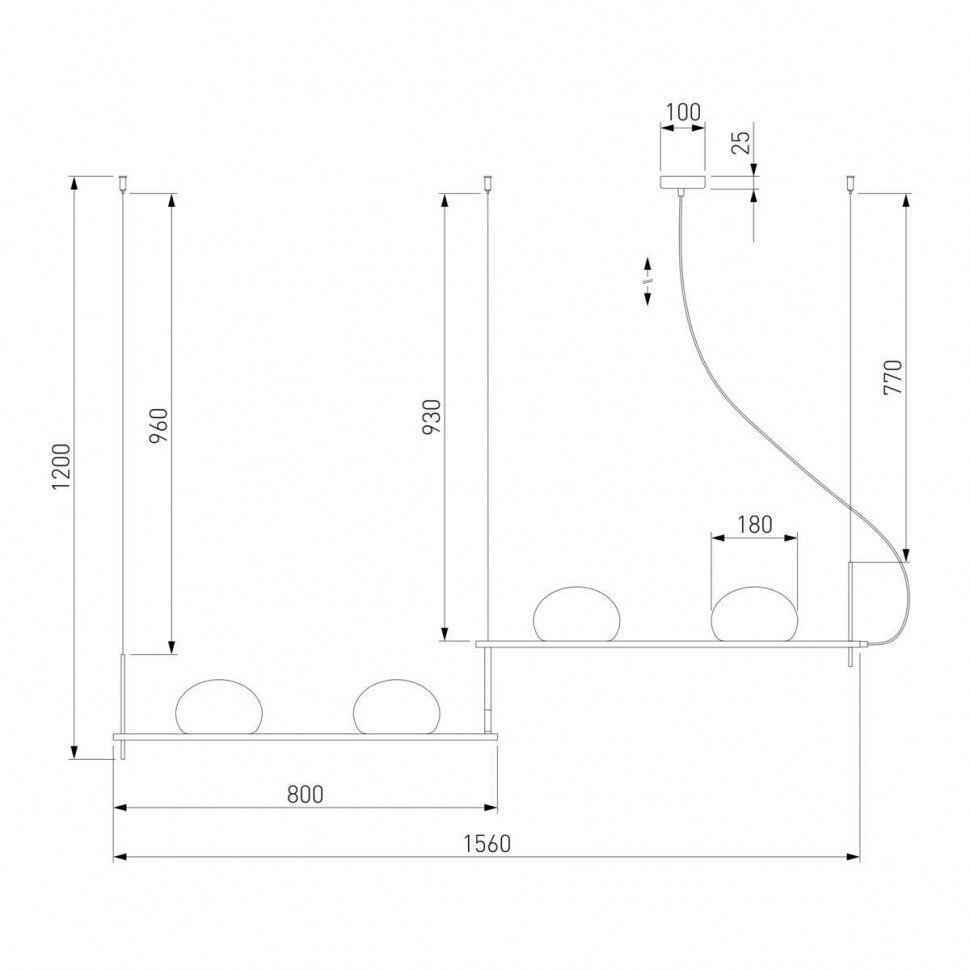 Подвесной светильник Eurosvet Stair 70145/4 белый a061374