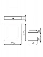 Потолочный светодиодный светильник Kanlux Kanti V2LED 18W-NW-SN 27213