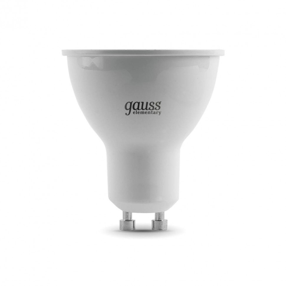Лампа cветодиодная Gauss GU10 5.5W 3000K матовая 13616