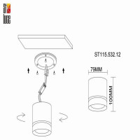 Накладной светильник ST Luce ST115 ST115.532.12