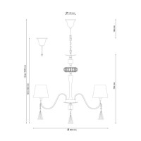 Подвесная люстра Lucia Tucci Pelle Bianca 119.5