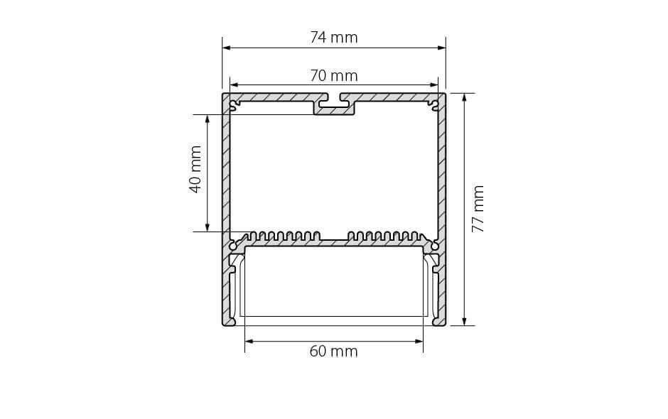 Профиль Arlight SL-LINE-7477-2000 ANOD 019310