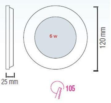 Встраиваемый светодиодный светильник Horoz Slim-6 6W 4200K 056-003-0006 HRZ00002145