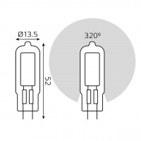 Лампа светодиодная Gauss G4 3.5W 4100K прозрачная 107807203