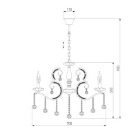 Подвесная люстра Eurosvet Brezza 10107/8 хром/дымчатый хрусталь Strotskis