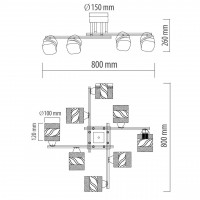 Люстра на штанге DeMarkt 638016008
