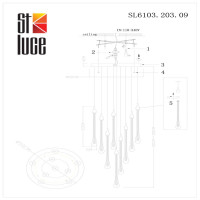 Подвесная люстра ST Luce Faenza SL6103.203.09