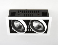 Встраиваемый светильник Ambrella Light T812 BK/CH 2*12W 4200K