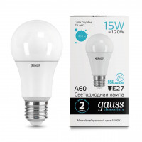 Лампа cветодиодная Gauss E27 15W 4100K груша матовая 23225