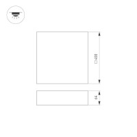 Потолочный светильник Arlight IM-QUADRO-EMERGENCY-3H-S400x400-44W Day4000 (WH, 120 deg, 230V) 041026