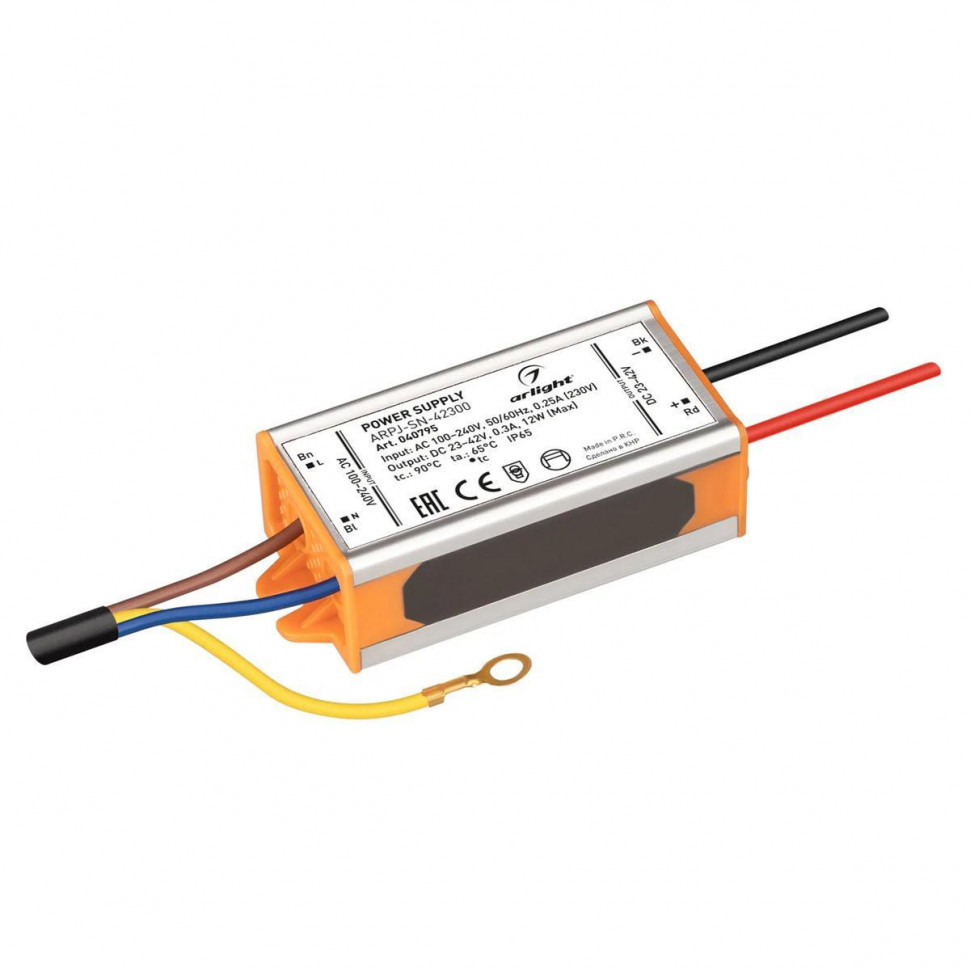 Блок питания Arlight ARPJ-SN-42300 (12W, 23-42V, 300mA, IP65) 040795