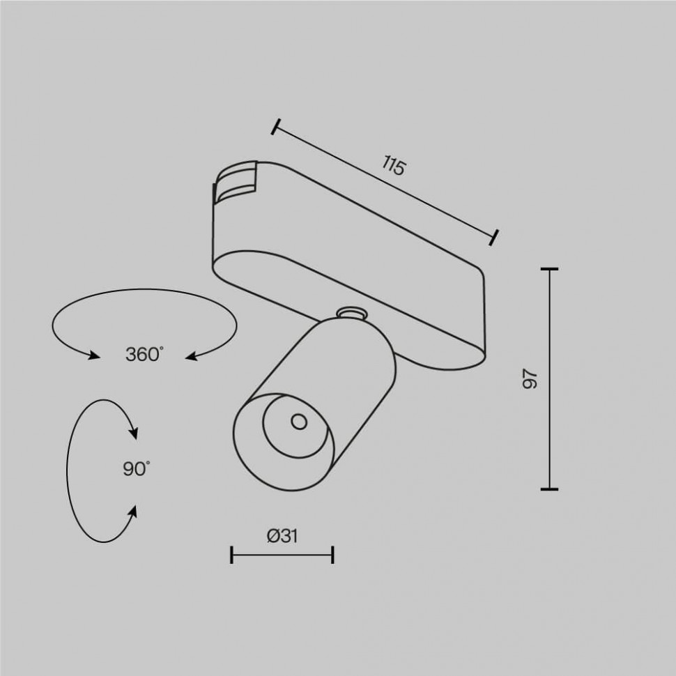 Трековый магнитный светильник Maytoni Focus LED TR103-1-5W3K-M-W