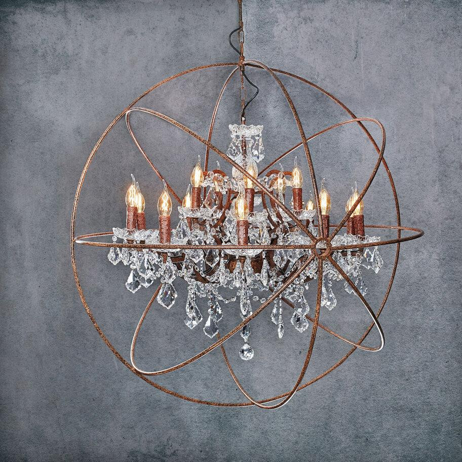 Подвесная люстра LOFT IT Foucaults orb crystal Loft1897/15