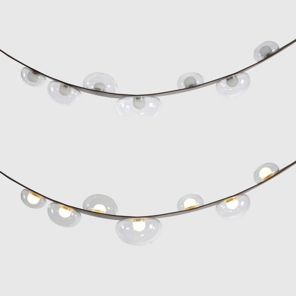 Подвесная люстра Crystal Lux BOSQUE SP7 L3000 BROWN/TRANSPARENT