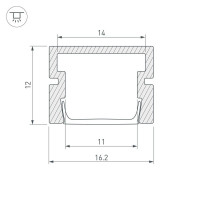Профиль Arlight PDS-SM-3000 ANOD BLACK 037947