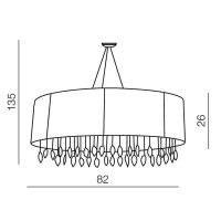 Подвесная люстра Azzardo Sidney oval AZ0757