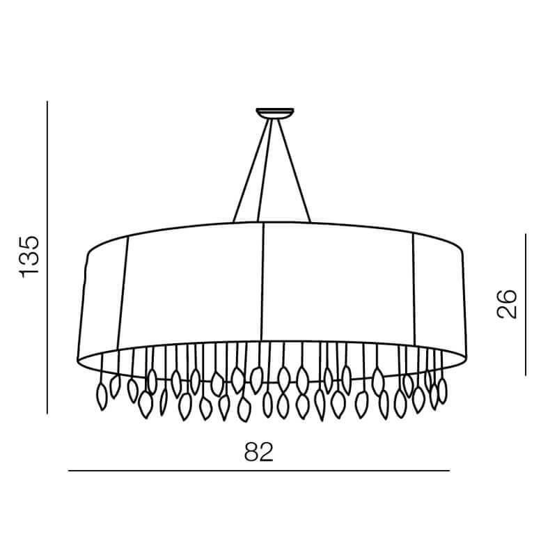 Подвесная люстра Azzardo Sidney oval AZ0757