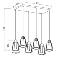 Подвесная люстра Vele Luce Carisma VL6462P06