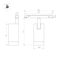 Трековый магнитный светильник Arlight MAG-ORIENT-SPOT-R35-6W Day4000 (BR, 24 deg, 48V) 045063