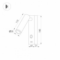 Светодиодный спот Arlight SP-Bed-Charge-S60x125-3W Warm3000 029629