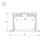 Профиль Arlight SL-LINIA62-F-2000 ANOD 019292