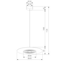 Подвесной светильник Eurosvet Kontur 40030/1 LED черный a069226