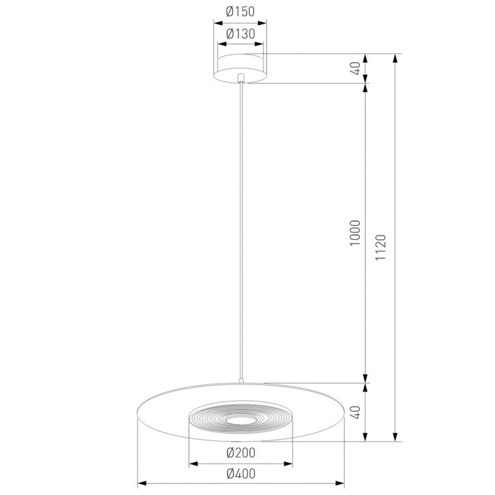 Подвесной светильник Eurosvet Kontur 40030/1 LED черный a069226