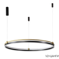 Подвесная люстра Crystal Lux FERNANDO SP88W LED BLACK/GOLD