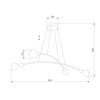 Подвесная люстра TK Lighting 2727 Helix Gold