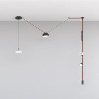 Трековый однофазный светильник Denkirs Belty Flow DK5565-WH+BK