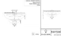 Потолочная люстра Maytoni Palace DIA890-CL-34-G
