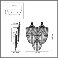Настенный светильник Odeon Light Porcela 5051/3W