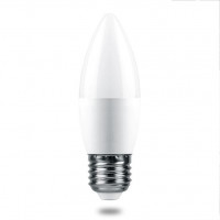 Лампа светодиодная Feron E27 6W 2700K свеча матовая LB-1306 38050