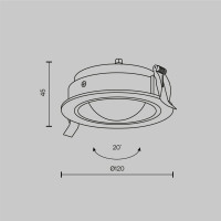 Встраиваемый светильник Maytoni Lens DL105-12W4K-W