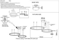 Подвесная люстра Crystal Lux FORTUNA SP123W LED GOLD