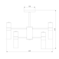 Люстра на штанге Eurosvet Tesoro 70125/6 черный Smart a053245