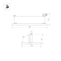 Трековый светодиодный светильник Arlight LGD-Mars-4TR-S582x138-50W Day4000 035499