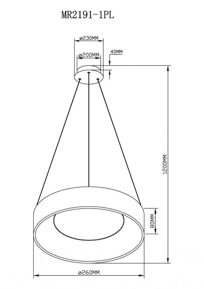 Подвесная люстра Myfar Shannon MR2191-1PL